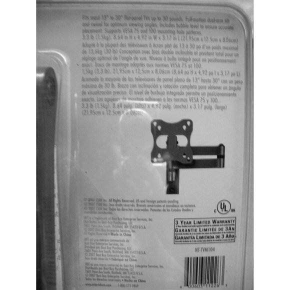 TV Wall Mount for Flat Panel TVs - Picture 5 of 5